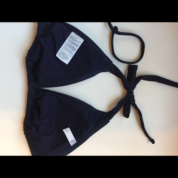 GAP NWT navy string bikini top with removable pads - Picture 4 of 6